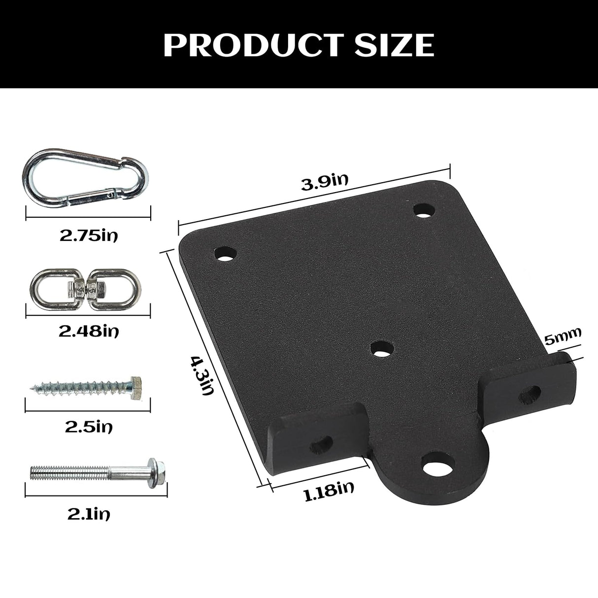 Punching Bag Hanger Heavy Duty Beam Mount for Heavy Bag 360° Rotation Ceiling Mount Bracket Wood Beam Hook with Spring Ideal for Boxing Muay Thai Aerial Yoga and Home Gym Training Yoiilifee