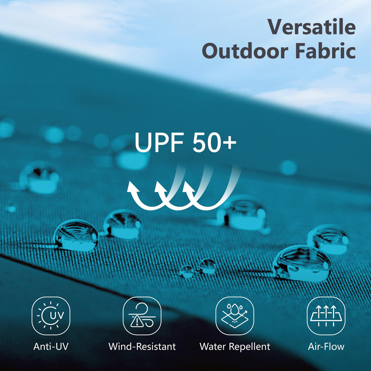 MFSTUDIO 15ft Double Sided Patio Umbrella with Base Included, Outdoor Large Rectangular Market Umbrellas with Crank Handle for Deck Pool Shade, Cerulean MFSTUDIO