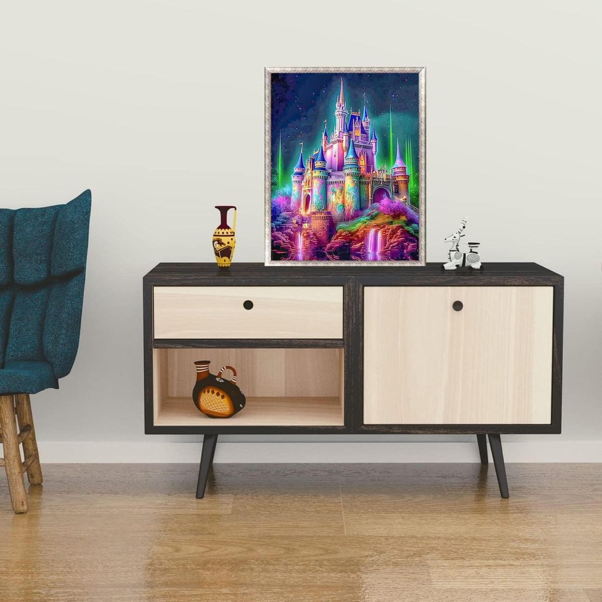 Meothan 5D Diamond Painting Kits for Adults, DIY Castle Diamond Art Painting Kits for Beginner, Full Drill Gem Art Painting Crafts for Home Wall Decor Gift 12ââx16ââ Meothan