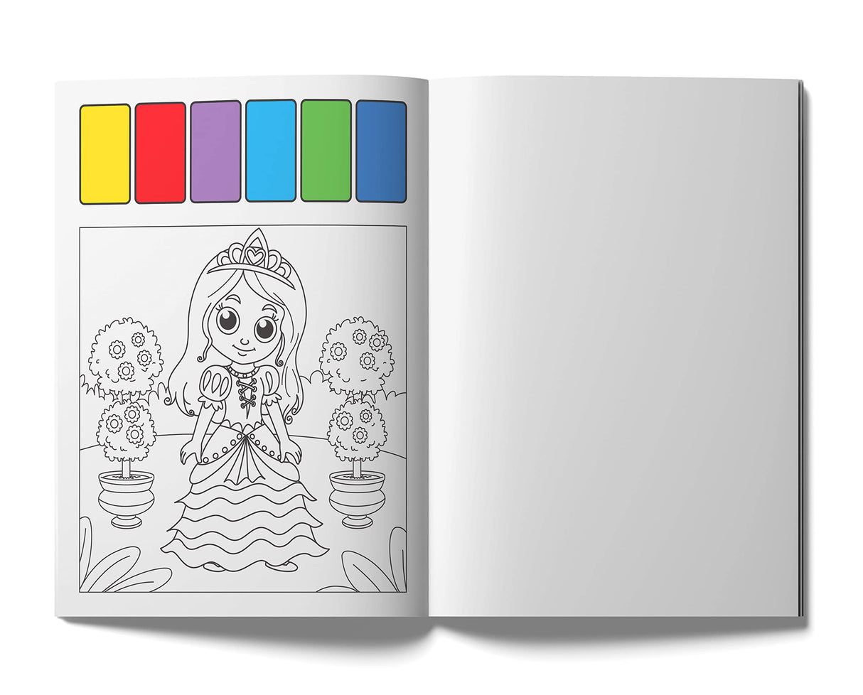 Princess: Pick and Paint Coloring Activity Book WoodArtSupply