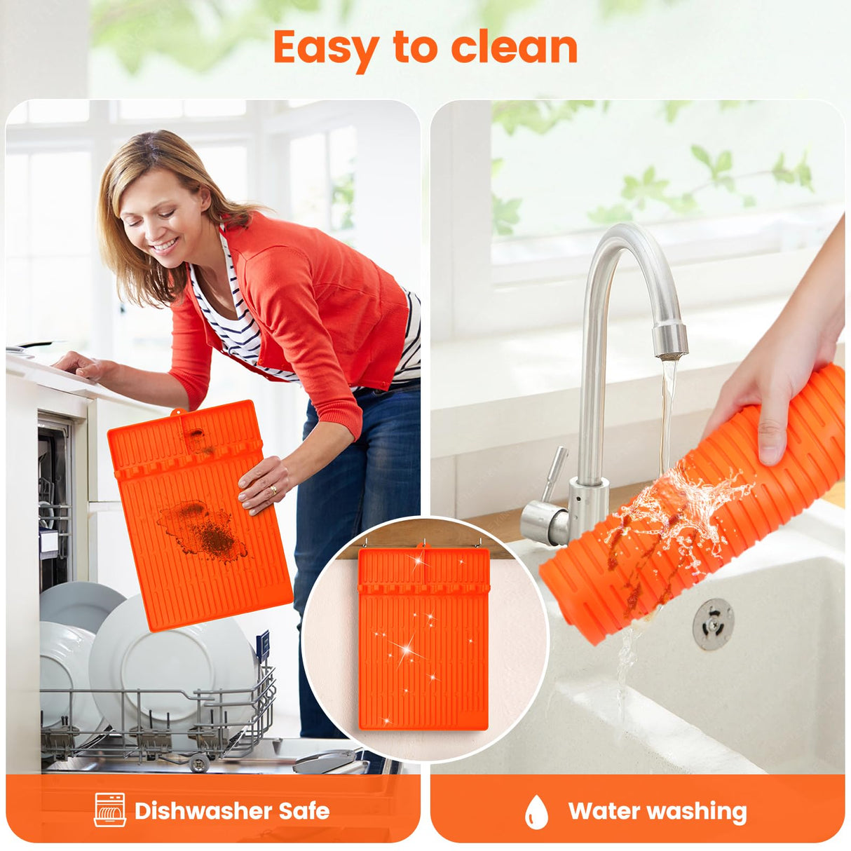 Blackstone Silicone Mat for BBQ Grill, Heat-resistant Silicone Grill Mat for Blackstone, Blackstone Spatula Mat with Drip Pad, Silicone Griddle Tools Mat for Kitchen, Cooking & Countertop Duckart