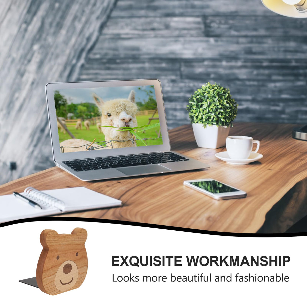 2PCS Animal Bear Modeling Bookends Metal Iron Bookends Book Holding Stands Cabin Decorative Farmhouse Rustic Bookshelf Decor Tabletop Shelves Nonskid Book Stoppers Cabilock