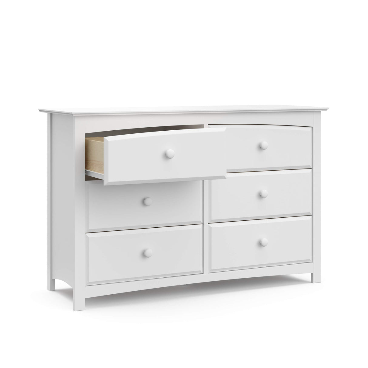 Storkcraft Kenton 6 Drawer Double Dresser (White) For Kids Bedroom, Nursery Dresser Organizer, Chest Of Drawers For Bedroom, Universal Design For Children’s Bedroom STORKCRAFT