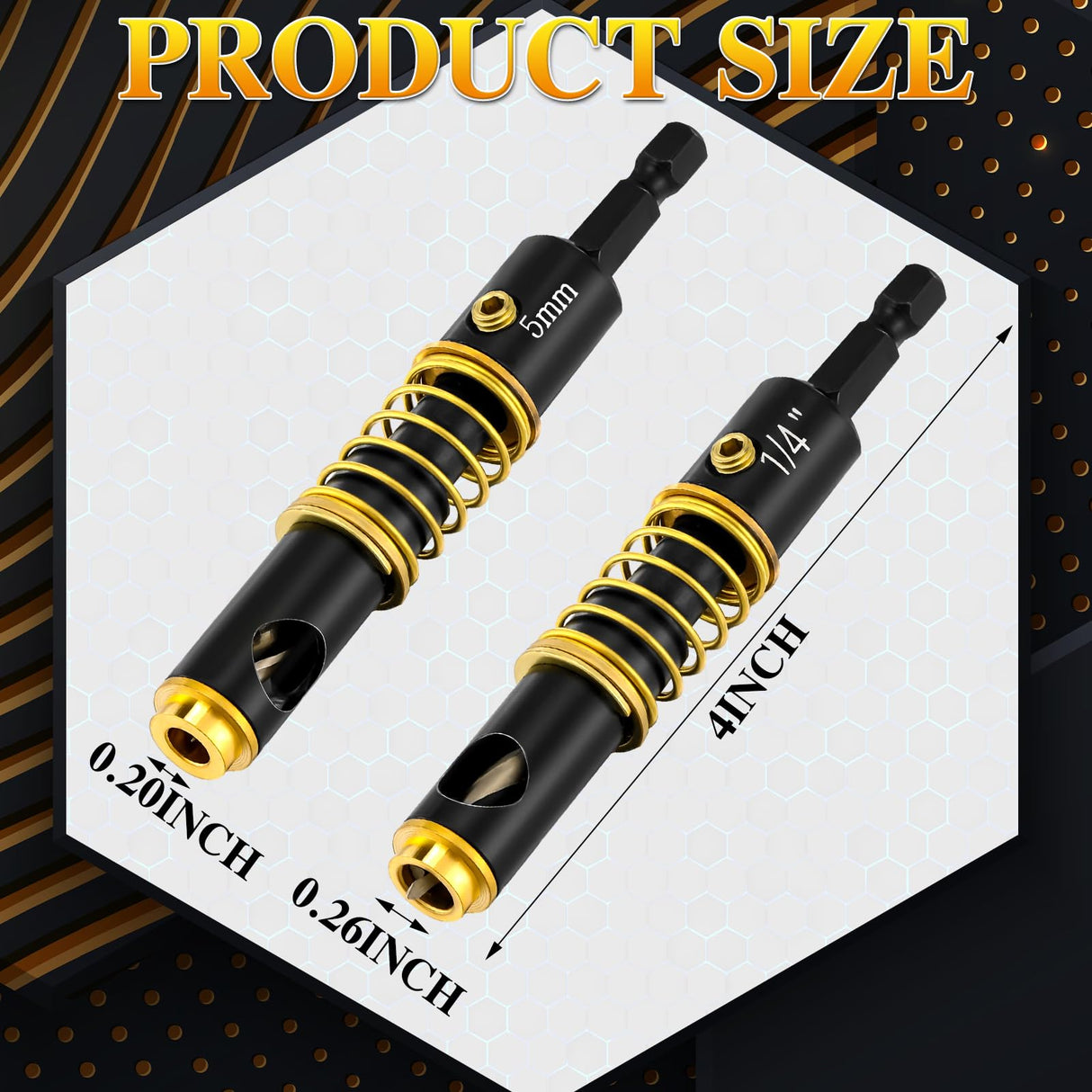 MorningRo 3 Pcs Self Centering Hinge Drill Bit Set 5mm 1/4 Black Reaming Drilling Hinge Drill Bits Wood Plastic 1/4 Inch Hex Shank 5mm Boring Door Window Cabinet Opening Tool DIY MorningRo