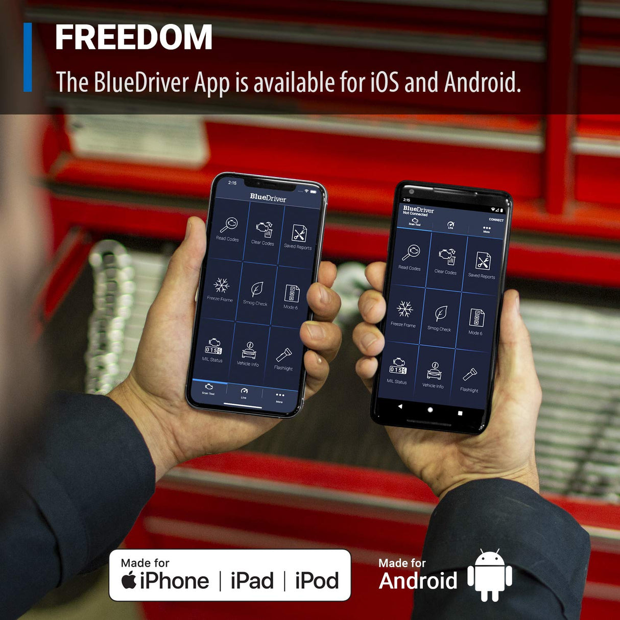 BlueDriver Bluetooth Pro OBDII Scan Tool for iPhone & Android - No Subscription Fee - OBD2 Car Scanner and Code Reader - Diagnose Check Engine, ABS, SRS, Airbag & 7000+ Issues on Vehicles 1996+ BlueDriver