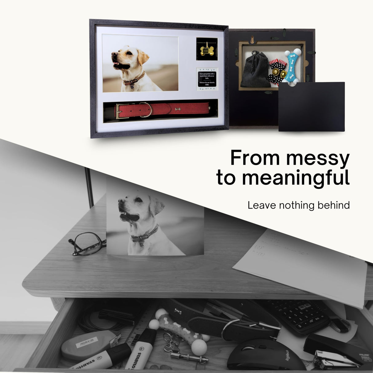 Havenae Pet Memorial Gifts for Dogs - Pet Memorial Shadow Box, Dog Loss Sympathy Gift, Pet Memorial Picture Frame, Pet Loss Gifts, Dog Bereavement Gifts Havenae