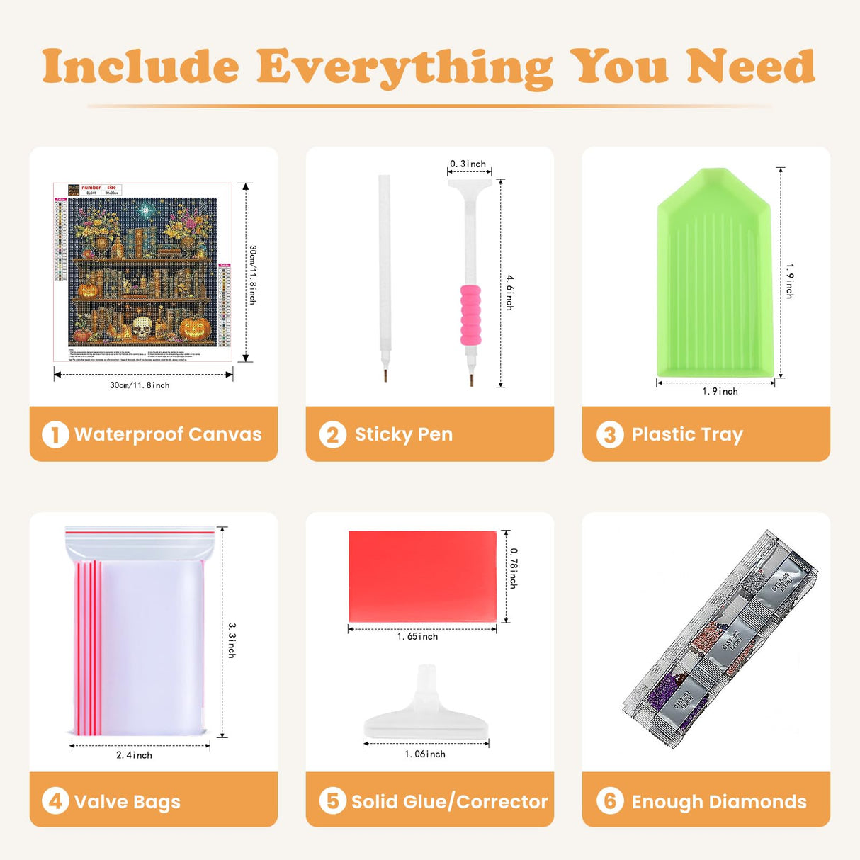 SENQAO Bookshelf Diamond Painting Kits for Adults, Goth Skul Diamond Art Kit Beginners DIY 5D Full Drill Round Magical Book Botanical Diamond Painting Gem Art for Home Wall Decor Gift 12x12inch SENQAO