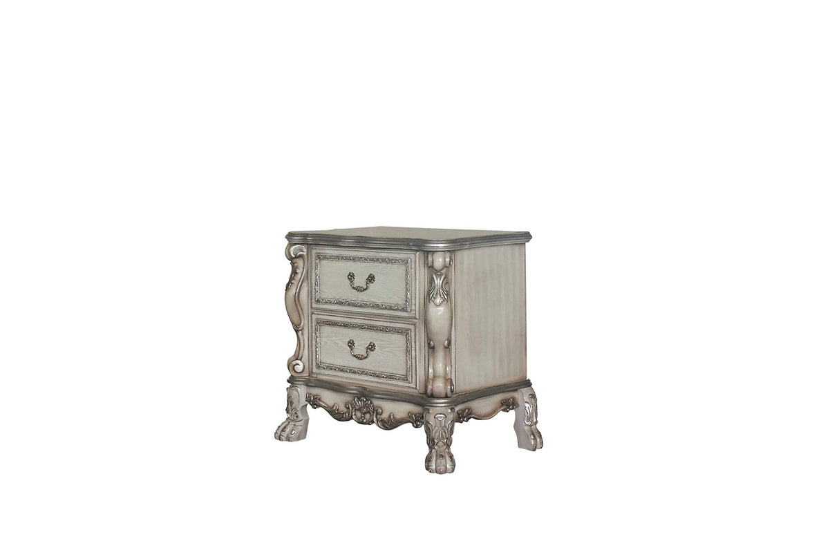 Acme Dresden Nightstand in Vintage Bone White ACME Furniture