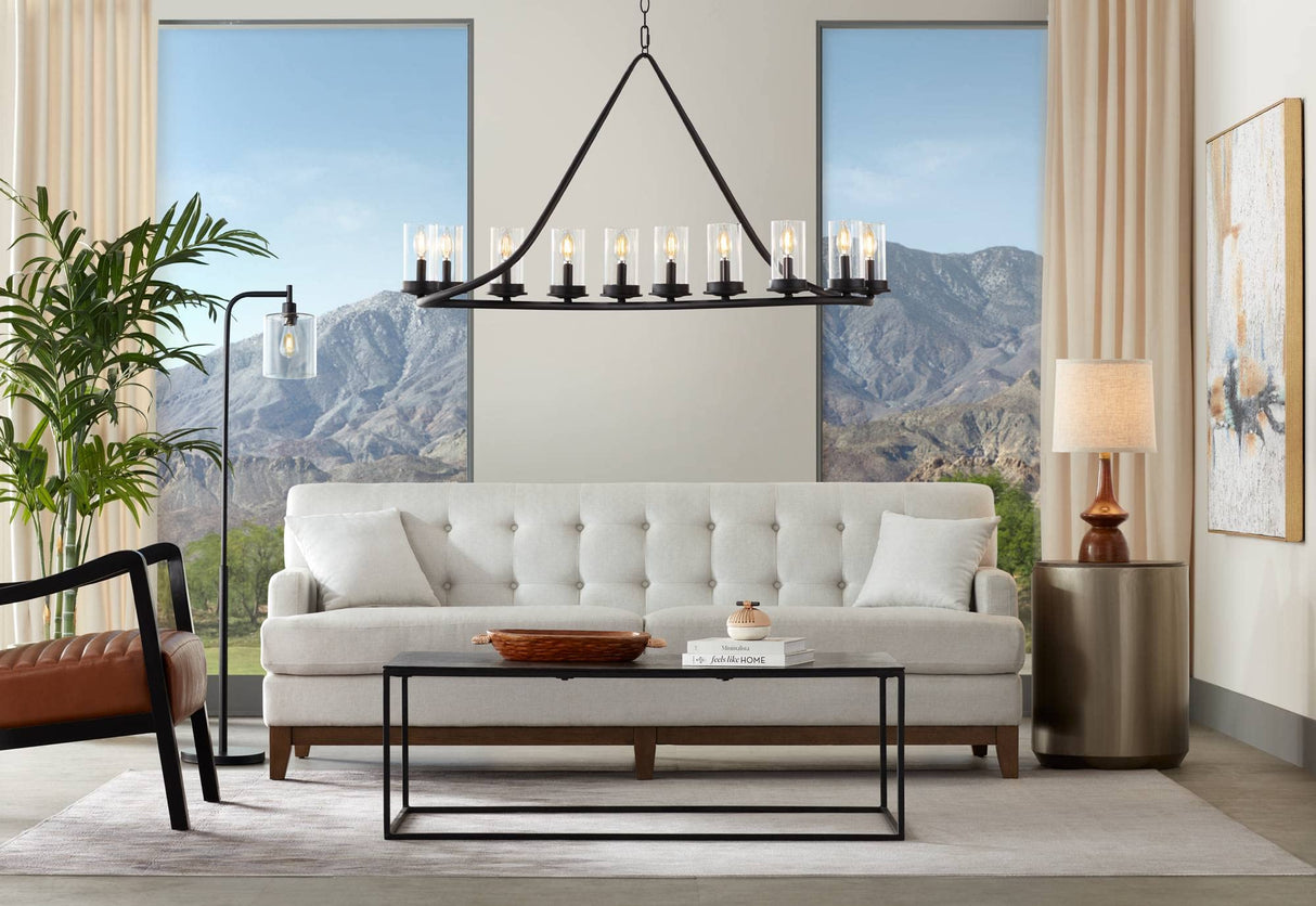 360 Lighting Rexford Mid Century Modern Table Lamp 24" High Walnut Faux Wood Brown Off White Linen Tapered Drum Shade for Bedroom Living Room House Home Bedside Nightstand Office Kids Family 360 Lighting