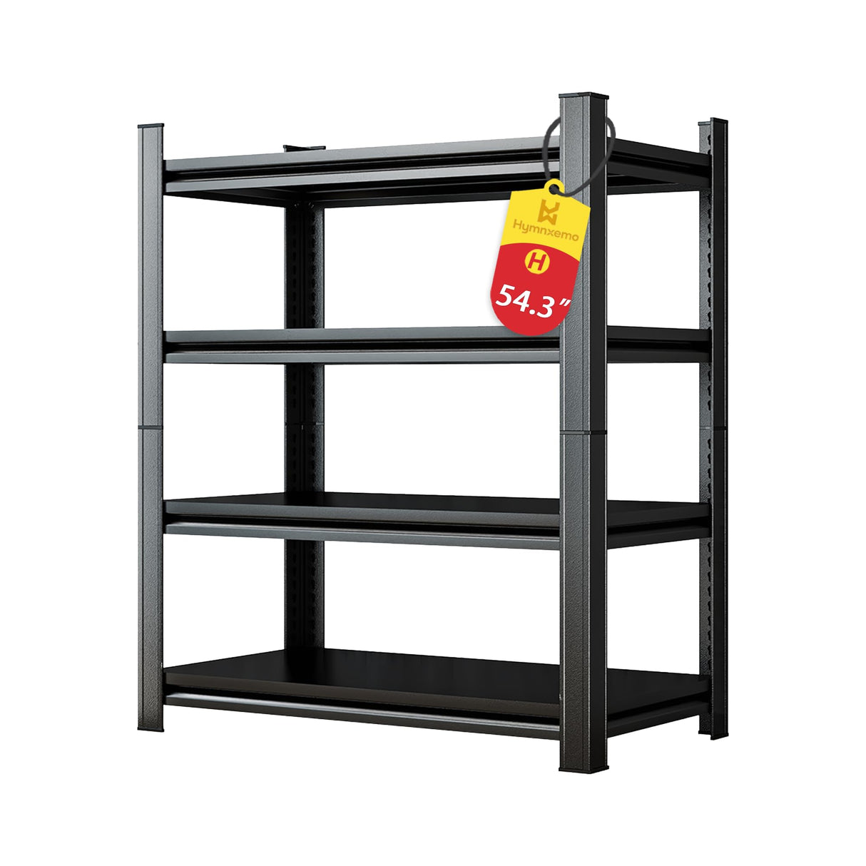 Hymnxemo Heavy Duty 4-Tier Steel Shelving Unit, 2000LB Capacity Adjustable Storage Rack for Garage, Warehouse & Basement, Easy Tool-Free Assembly(54''H x 39.4W x 15.7''D) Hymnxemo