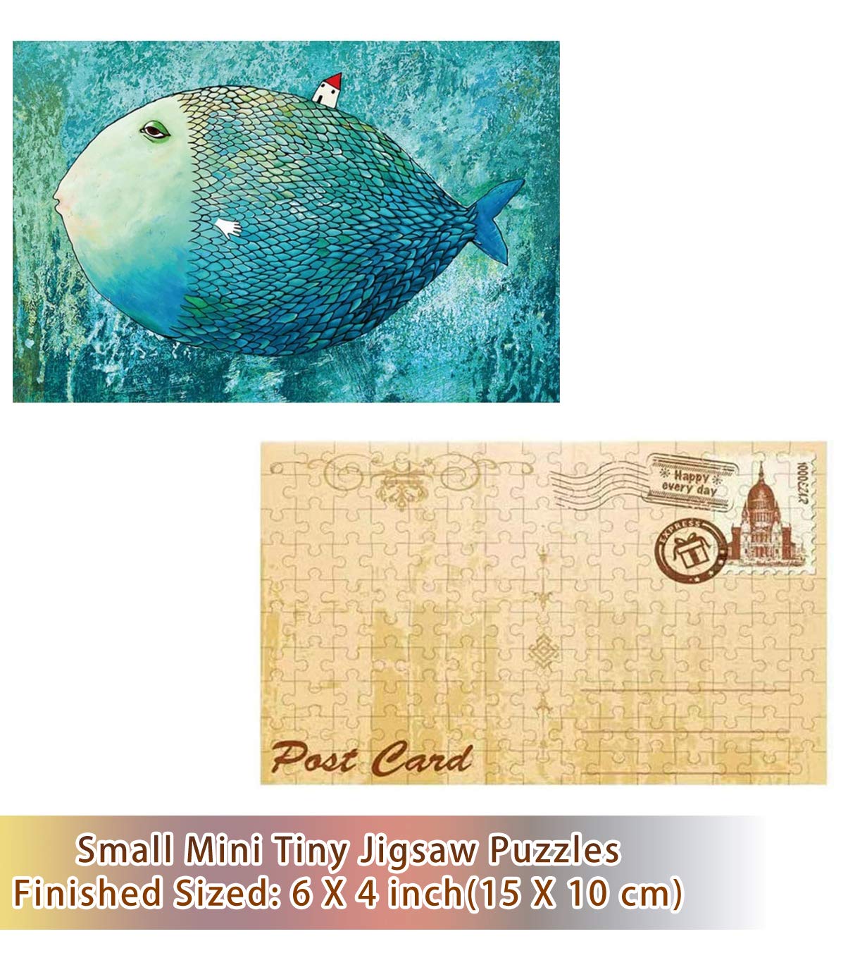 3 Pack Mini Animal Jigsaw Puzzles 150 Pieces for Adults Small Jigsaw Puzzle 6 x 4 Inches House Entertainment Toys Home Decor Puzzles wifreo