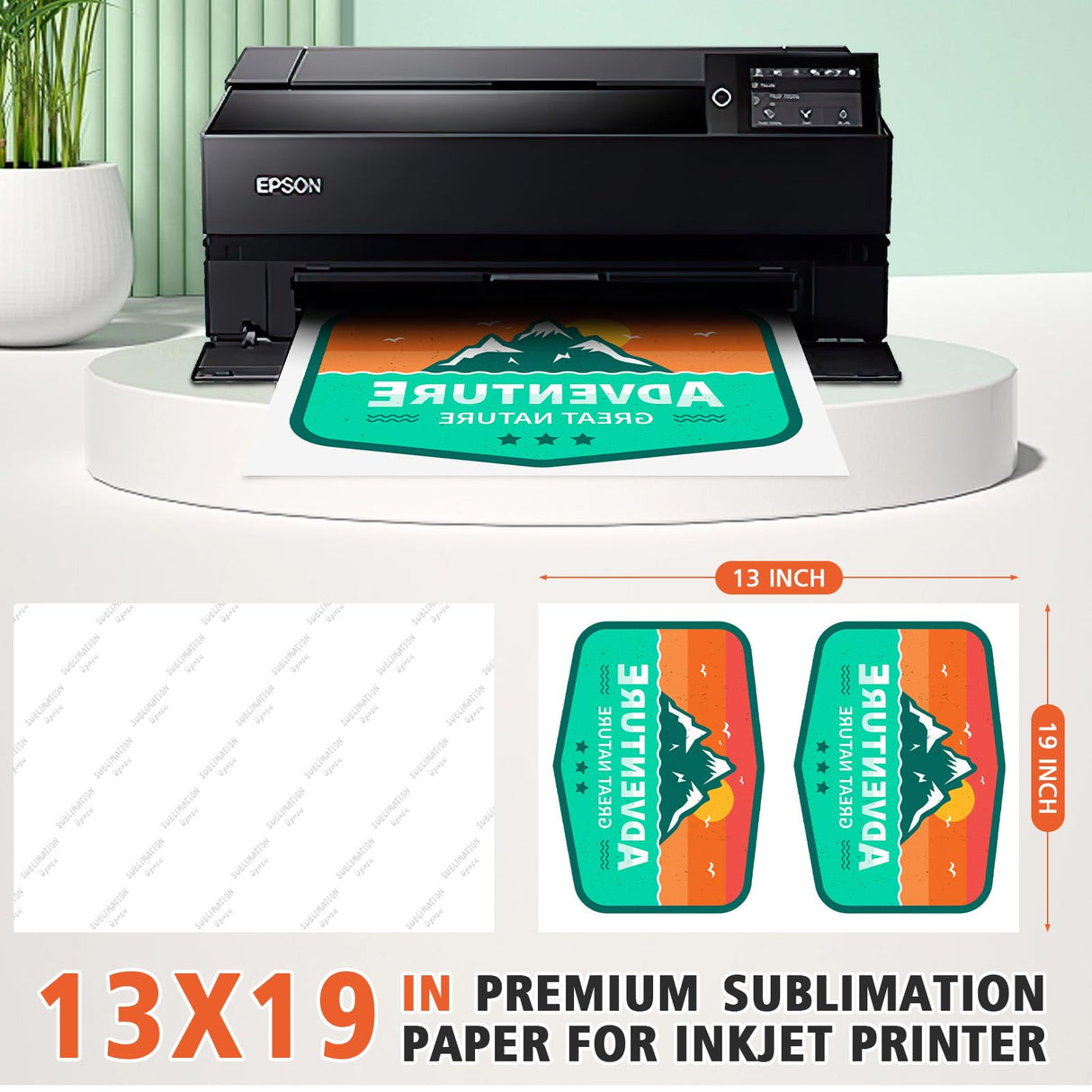 Sublimation Paper 13x19, 160 Sheets Heat Transfer Paper for Any Inkjet Printer 125g with Thermal Sublimation Ink Print on Mugs, Polyester Phone Cases, Light Fabrics DIY Gifts Dynta