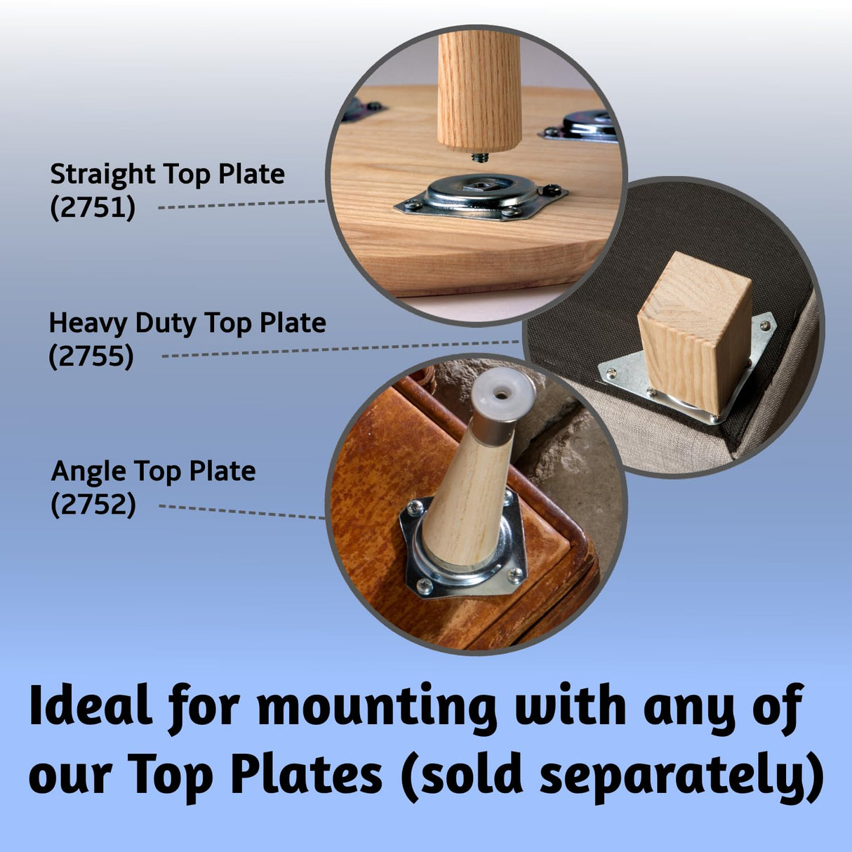 Waddell Parsons Square Table Leg (4 Count, 15" H) | Quick Mount Ash Wood Coffee Table Legs with 5/16" #18 Hanger Bolt | Replacement Decorative Unfinished Furniture Legs for DIY Home Improvement Waddell