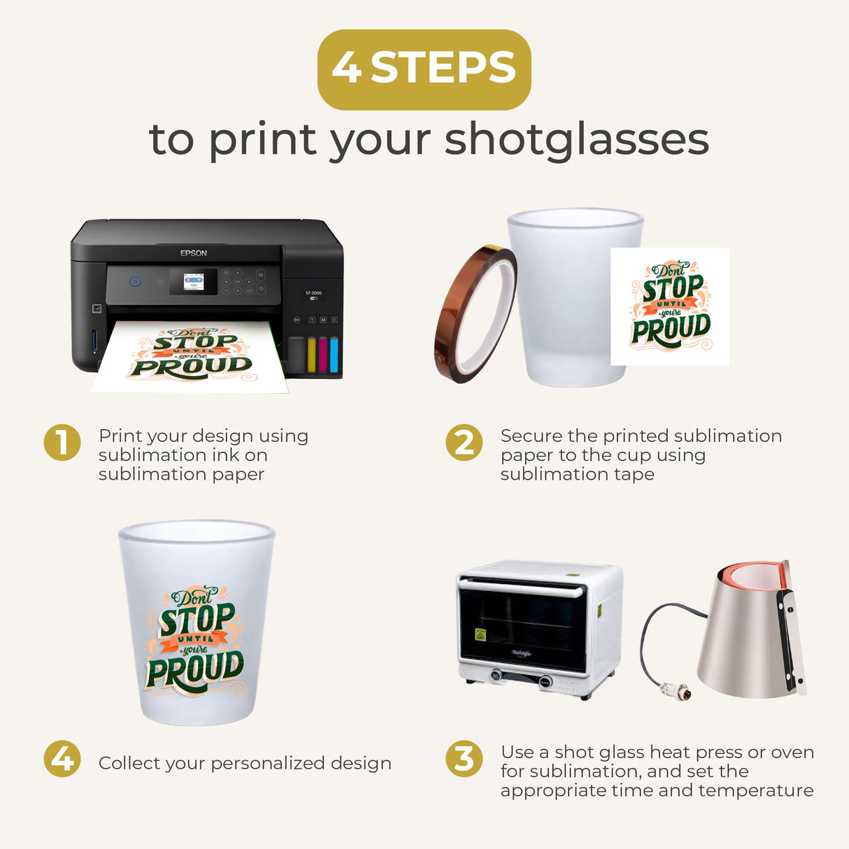 Your Dream Party Shop Sublimation Shot Glasses 24 Pcs, 1.5 oz Each, Sublimation Shot Glass Blanks, Shot Glass, Blank Shot Glasses, Glass Sublimation Blanks, Long Shot Glasses, White Shot Glasses Your Dream Party Shop