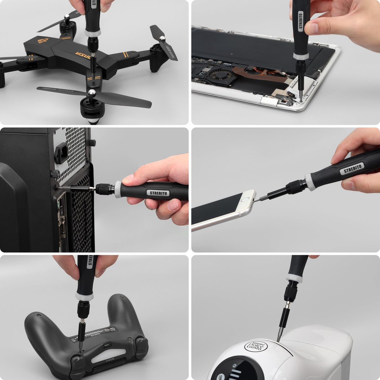 STREBITO Precision Screwdriver Set, 153 in 1 Electronics Tool Kit with Case, 140 PCS Magnetic Precision Bits - Computer, Laptop, iPhone, Macbook, PC, PS5, Game Controller, RC, Watch, Phone Repair Kit STREBITO