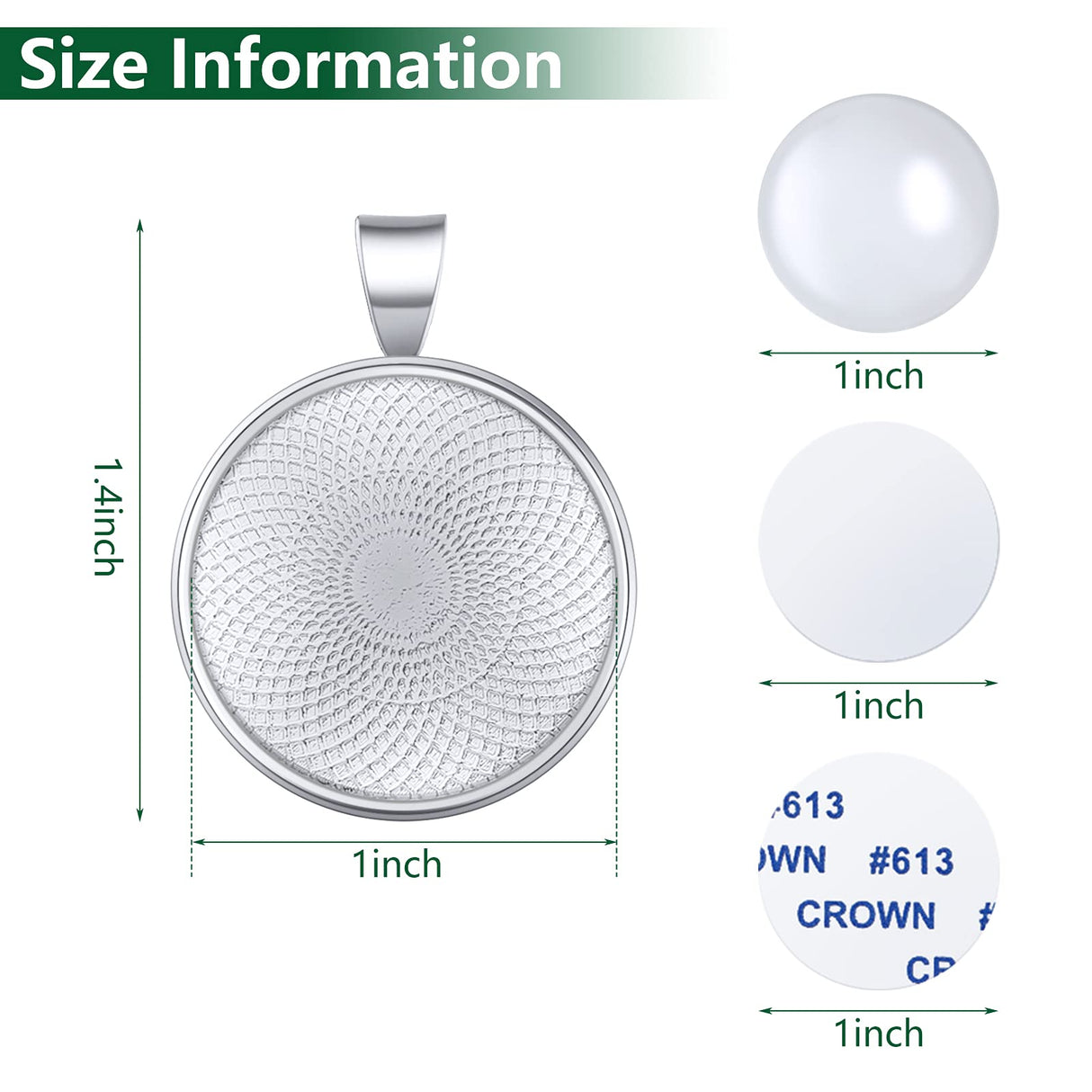 120 Pieces Sublimation Pendant Trays Set Sublimation Pendant Blanks Includes 30 Round Bezel Blank Trays 30 Transparent Glass Cabochons 30 Round Aluminum Sheets 30 Adhesive Sheets for Jewelry Making Hicarer