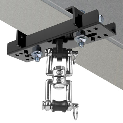 Punching Bag Hanger,Beam Clamp Heavy Bag Mount,Heavy Duty Holder for Boxing,Heavy Bag hangerStainless Steel Swivel Chain with Carabiner (3.5 to 5.5")