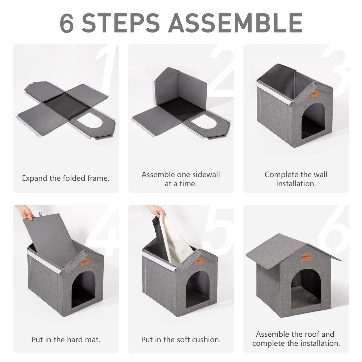 Love's cabin Outdoor Cat House Weatherproof, Insulated Feral Cat House Outdoor for Winter, Waterproof Outside House for /Indoor Cats, Shelter with Removable Soft Cushion Love's cabin