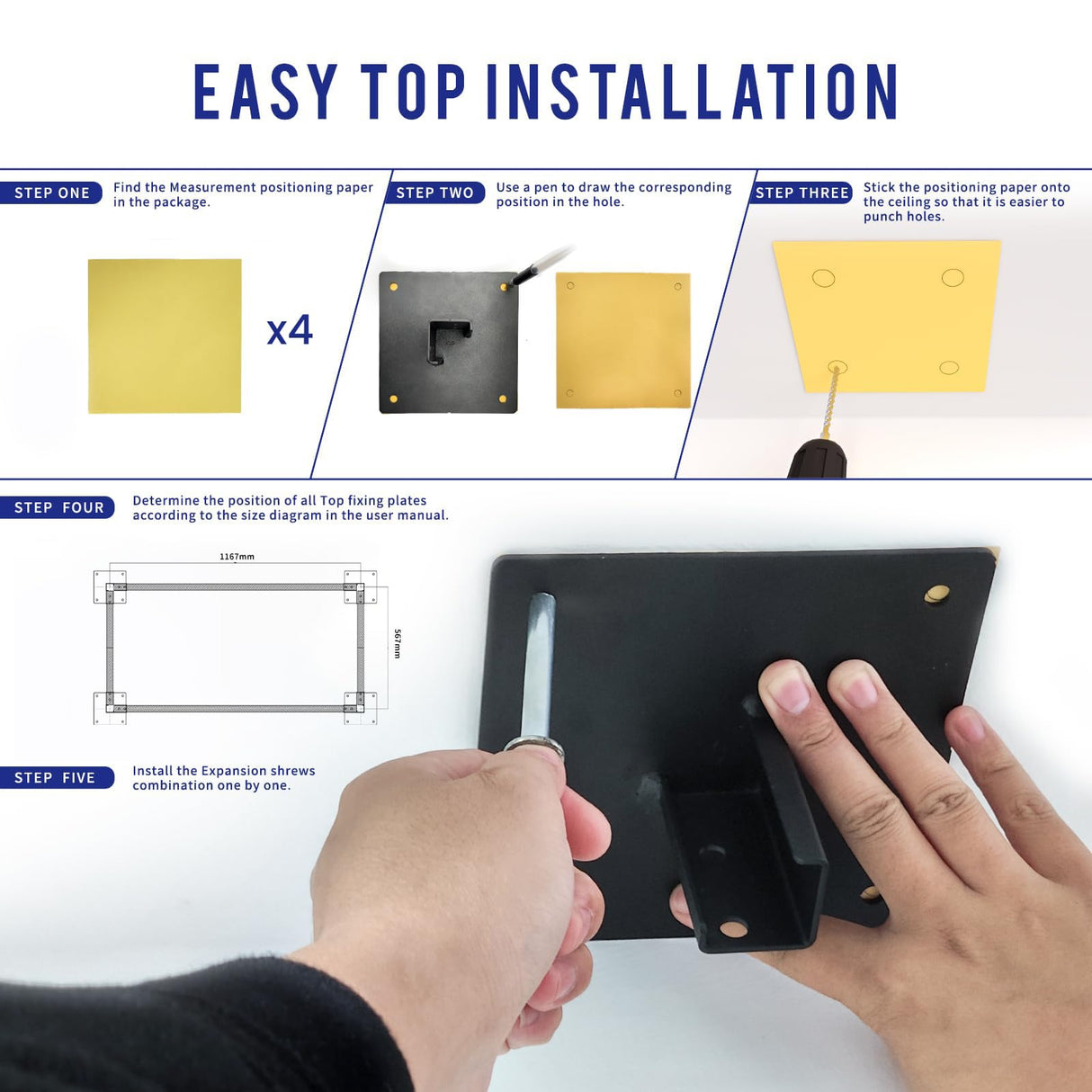 VWZ 2×4' Overhead Garage Storage Rack, Adjustable Garage Ceiling Storage Racks, Heavy Duty Garage Shelving, Garage Hanging Storage Racks with A Load Capacity of up to 1100 Lbs, Black. (Bottomless) VWZ