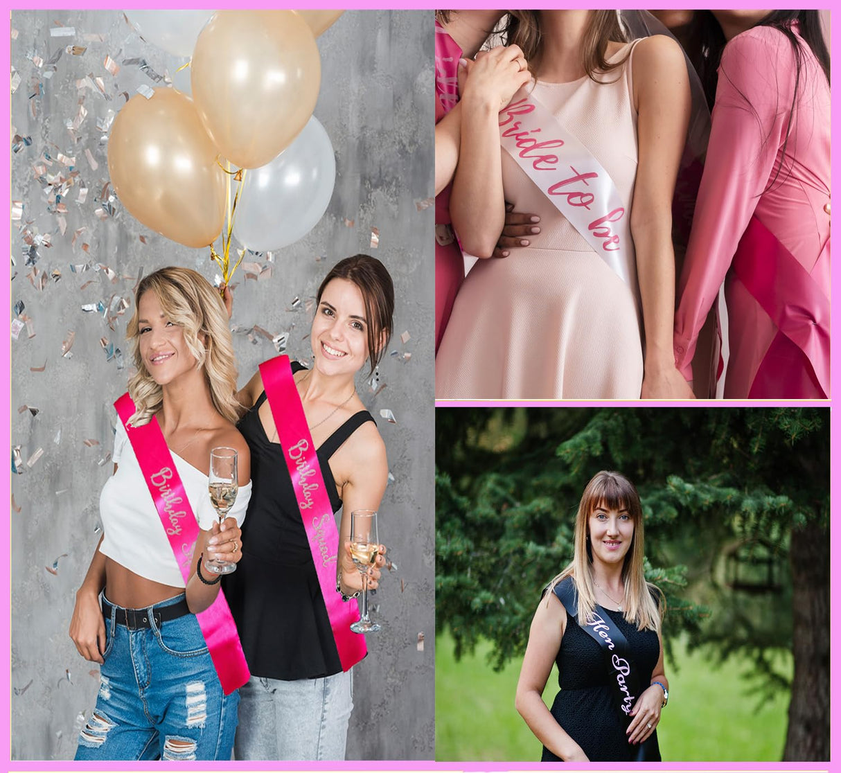 FENDOLE 6 Pack White Blank Sash,Plain Satin Sashes,Sashes for Pageants,DIY Sashes for Party Decorations,Blank Sashes for Pageants FENDOLE