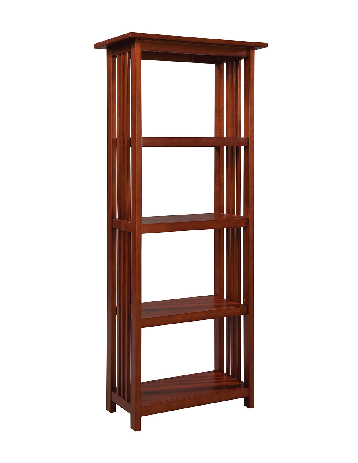 Alaterre Furniture Mission Book Shelf-4 Tier Bookcase with Adjustable Shelves for Living Room or Home Office, 60-Inch, Espresso Alaterre Furniture
