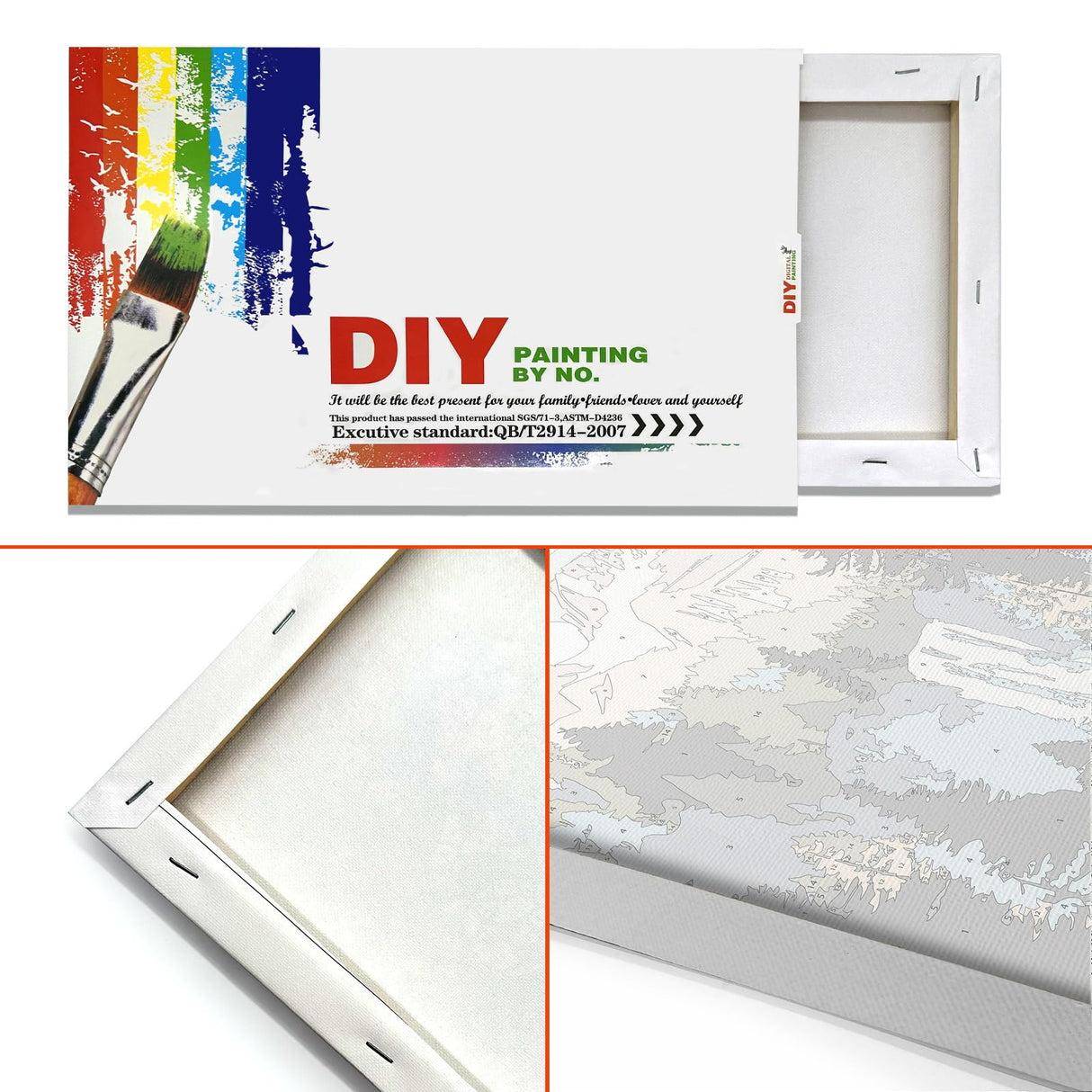 JOOZ Mountain Paint by Numbers Kit for Adults with Frame, Mountain Waterfall Paint by Number with Easel, DIY Easy Acrylic Landscape Oil Painting Kit Framed Canvas for Home Wall Decor 8x12 Inch JOOZ