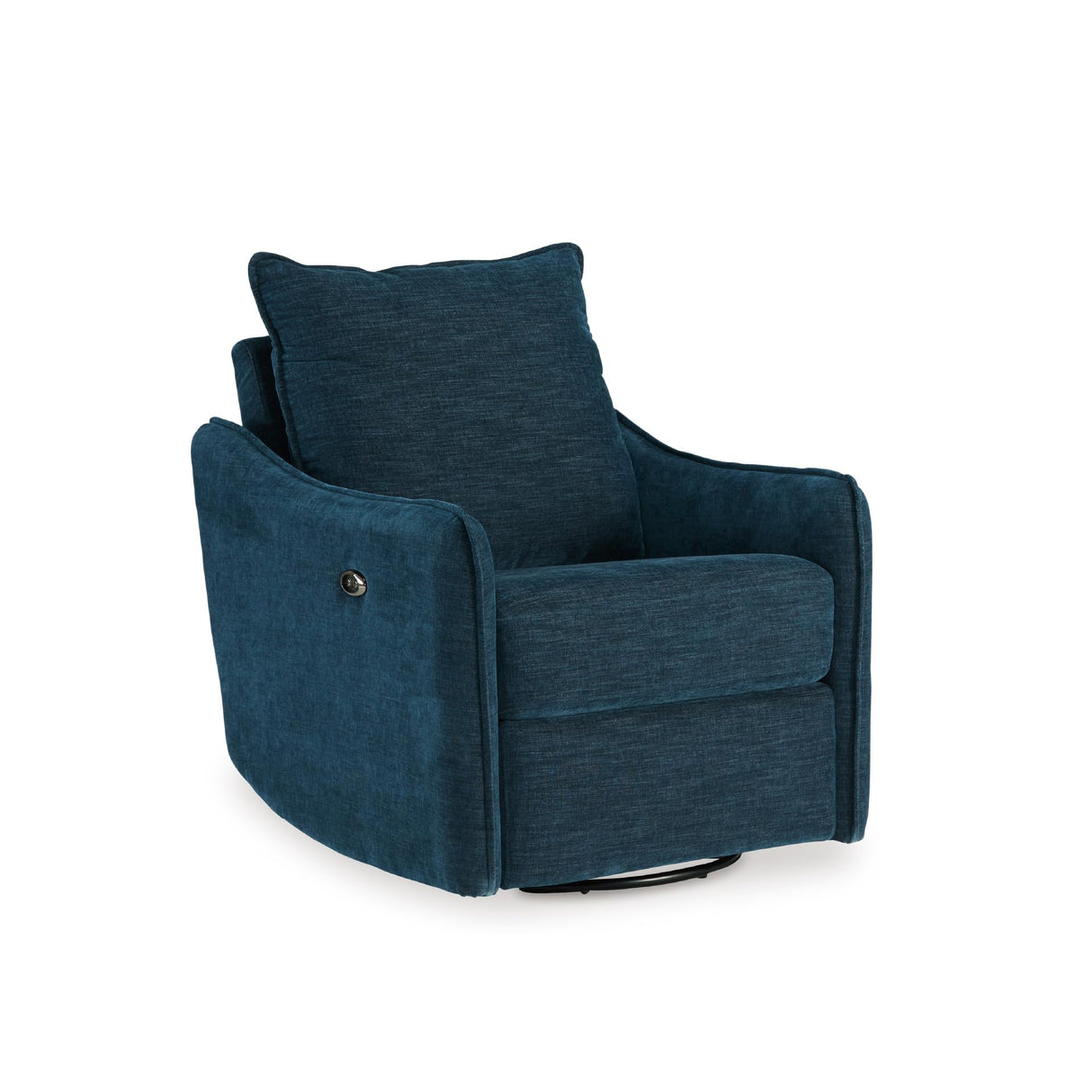 Signature Design by Ashley McBurg Contemporary Swivel Power Recliner with USB Ports, Blue Signature Design by Ashley