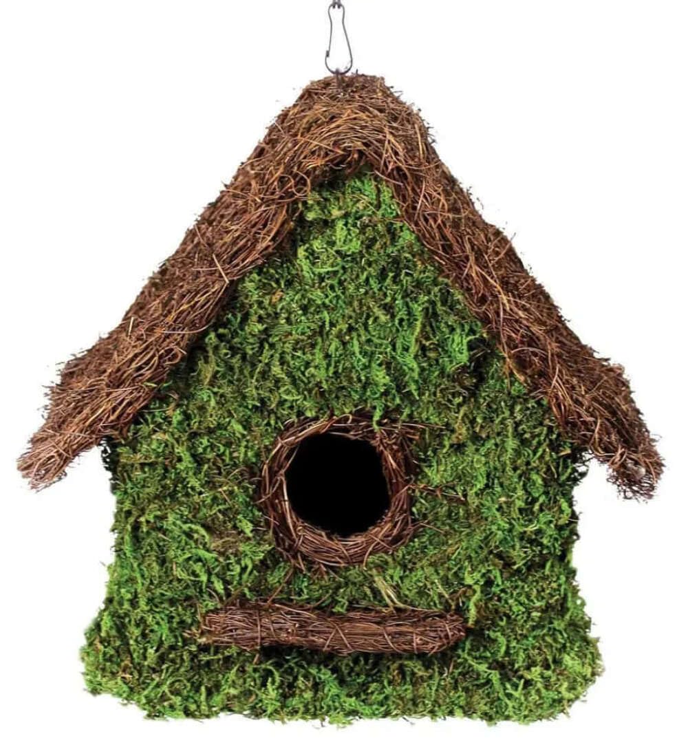 SuperMoss (56012) Maison Birdhouse with Chain, 11 by 12-Inch, Fresh Green SuperMoss