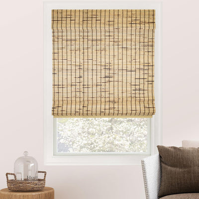 CHICOLOGY Bamboo Roman Shades - Smart Choice Eco-Friendly Light Filtering Blinds for Windows, Premium Quality, Ideal for Home, Tortoise, 31" W X 64" H
