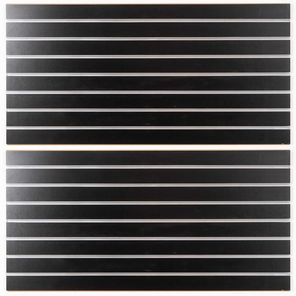 Slatwall Panels with Aluminum Reinforcement Strips Black Heavy Duty 4’x4’ MDF Slat Wall Paneling for Retail Display, Garage Tool Storage, Guitar Shop, Home Storage, Wood Slat Wall Paneling Board FRAYSCENT