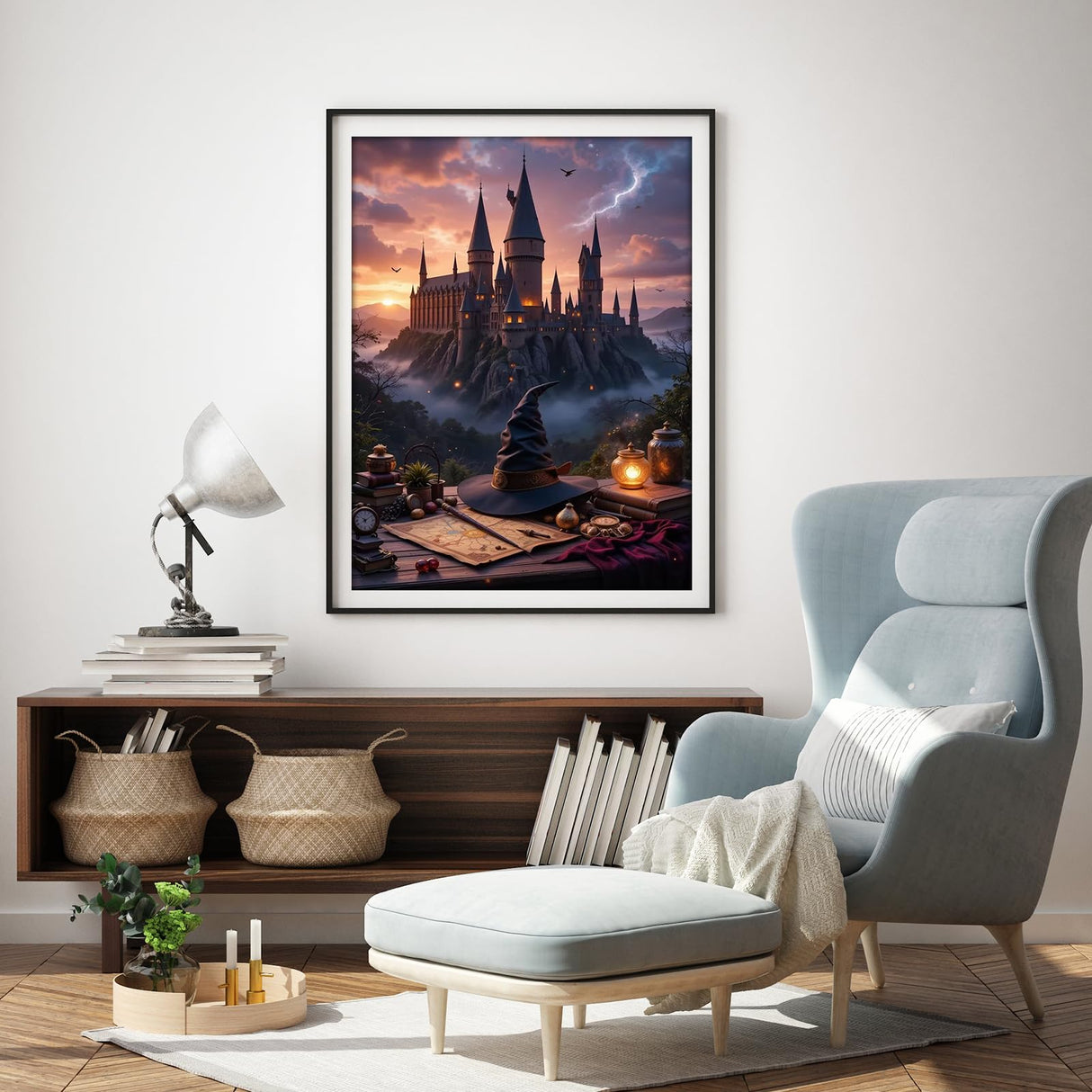 Magic Castle Diamond Art Kits for Adults,5D Magic Hat Full Round Drill Diamond Painting Kits for Adults Beginners,DIY Diamond Painting Gem Art Kits for Gift Home Wall Decor 12x16inch EIBEILI