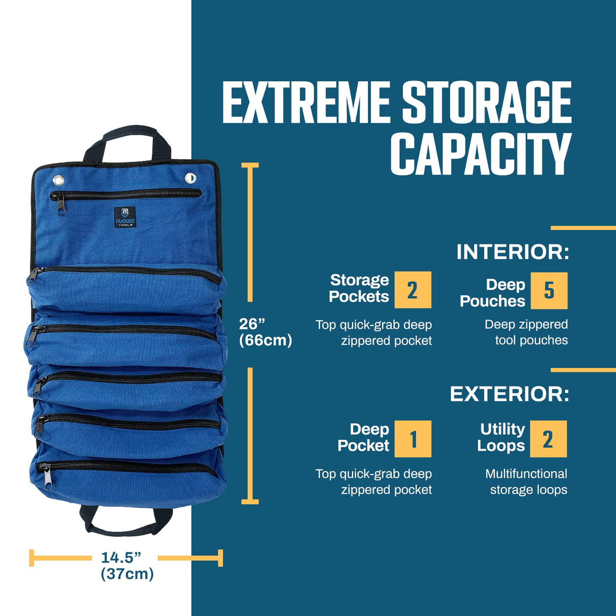 Rugged Tools Titan Deluxe Tool Roll Rugged Tools