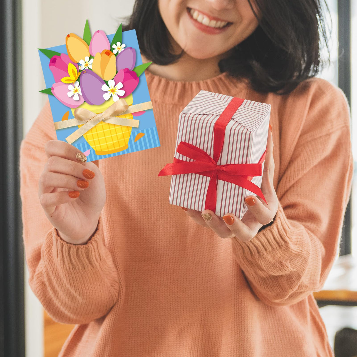 Fullhawl 30 Sets Mothers Day Card DIY Mom Cards Making Kit Happy Mother's Day Flower DIY Greeting Card with Envelopes Ribbon Floral Handmade Craft to Mom for Home School Classroom Activities Supplies Fullhawl