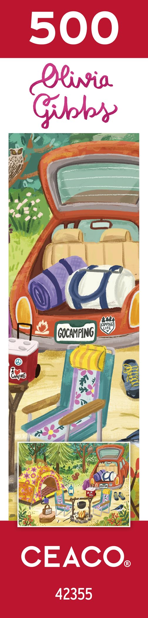 Ceaco - Olivia Gibbs - Go Camping! - 500 Piece Jigsaw Puzzle Ceaco