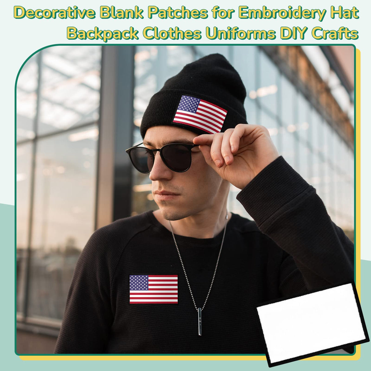 240 Pcs Sublimation Patches Iron on Blank Patches Decorative Blank Patches for Embroidery Hat Backpack Clothes Uniforms DIY Crafts Giegxin