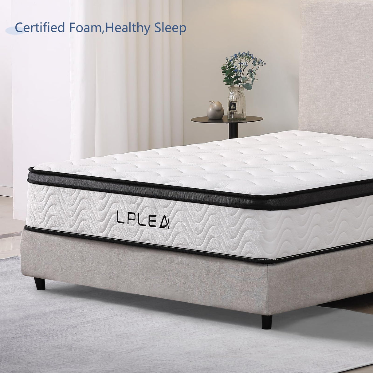 LPLEA King Size Mattress 12 Inch - Verify Size (76"x80"x12") Medium Firm, Hybrid Mattress, Individually Pocket Springs, Memory Foam, Pressure Relief, Breathable Comfort and Durable, Ships Compressed LPLEA