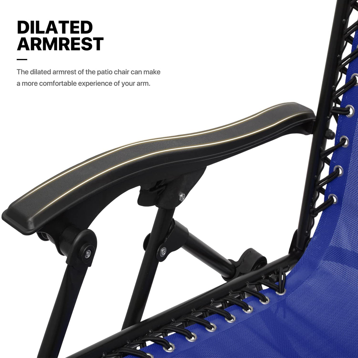 MoNiBloom Zero Gravity Chairs Set of 2 Outdoor Folding Patio Lounge Chairs for Outside Reclining Lawn Chairs Recliner Beach Chairs for Adults, Blue MoNiBloom