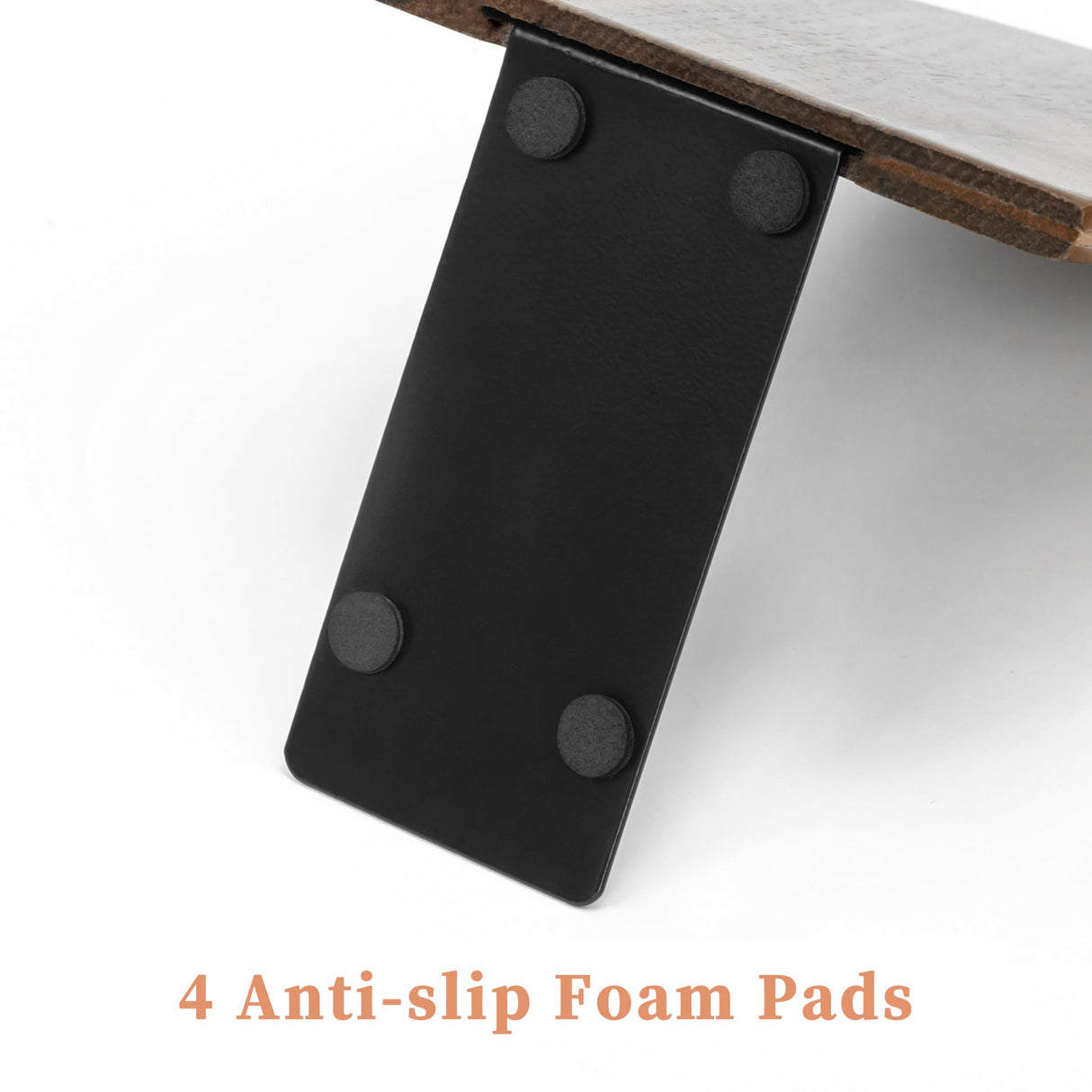 Brosisincorp Walnut Wood Book Ends, Heavy Duty Bookends for Shelves Sturdy Non-Skid Book Stand for CDs - 6.69 x 4.72 x 3.94 in(1 Pairs, Large) Brosisincorp