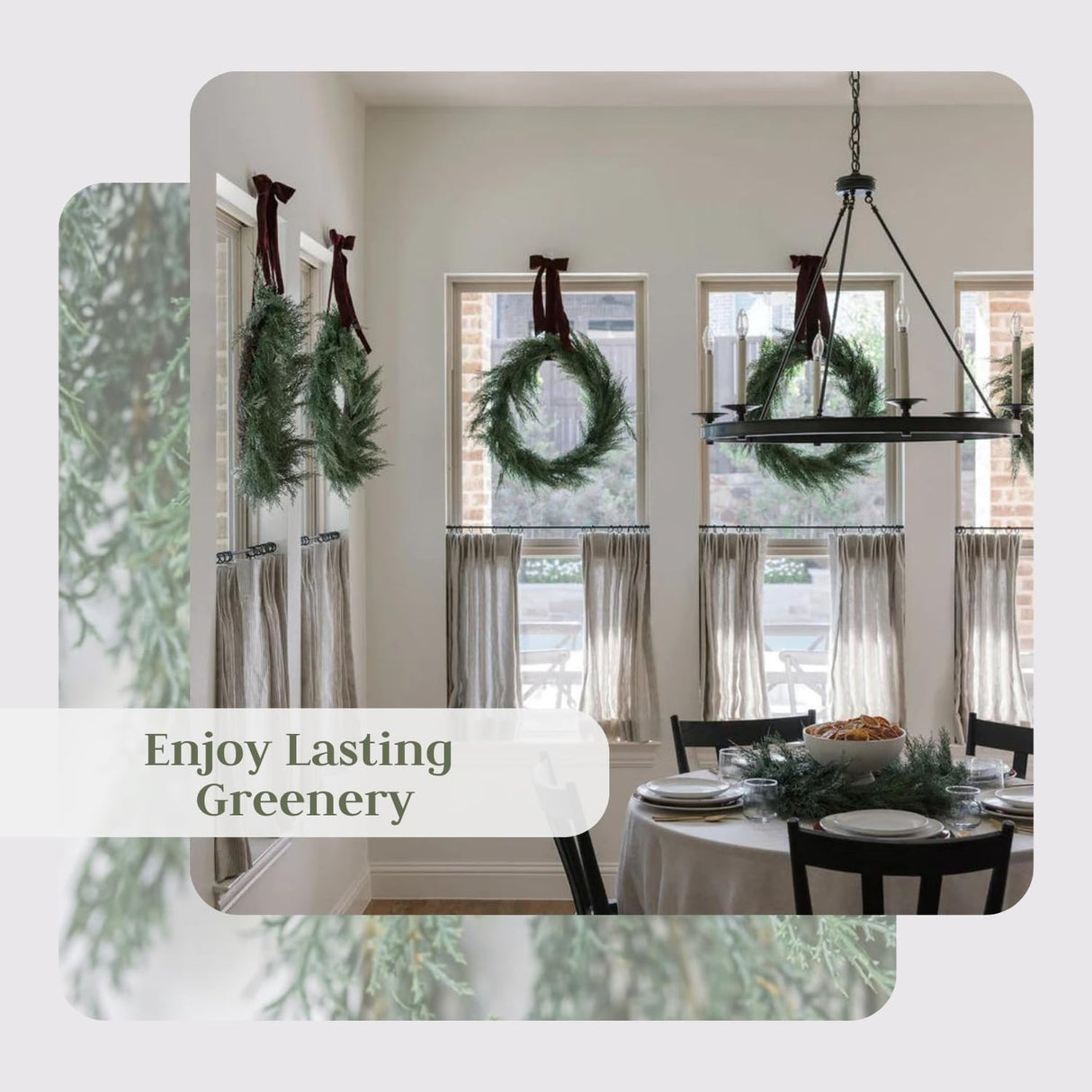 CG Hunter Holiday Collection Cedar Wreath, Premium Artificial Indoor and Outdoor Large 30" Cedar Christmas Wreath, Christmas Decorations and Holiday Greenery CG Hunter