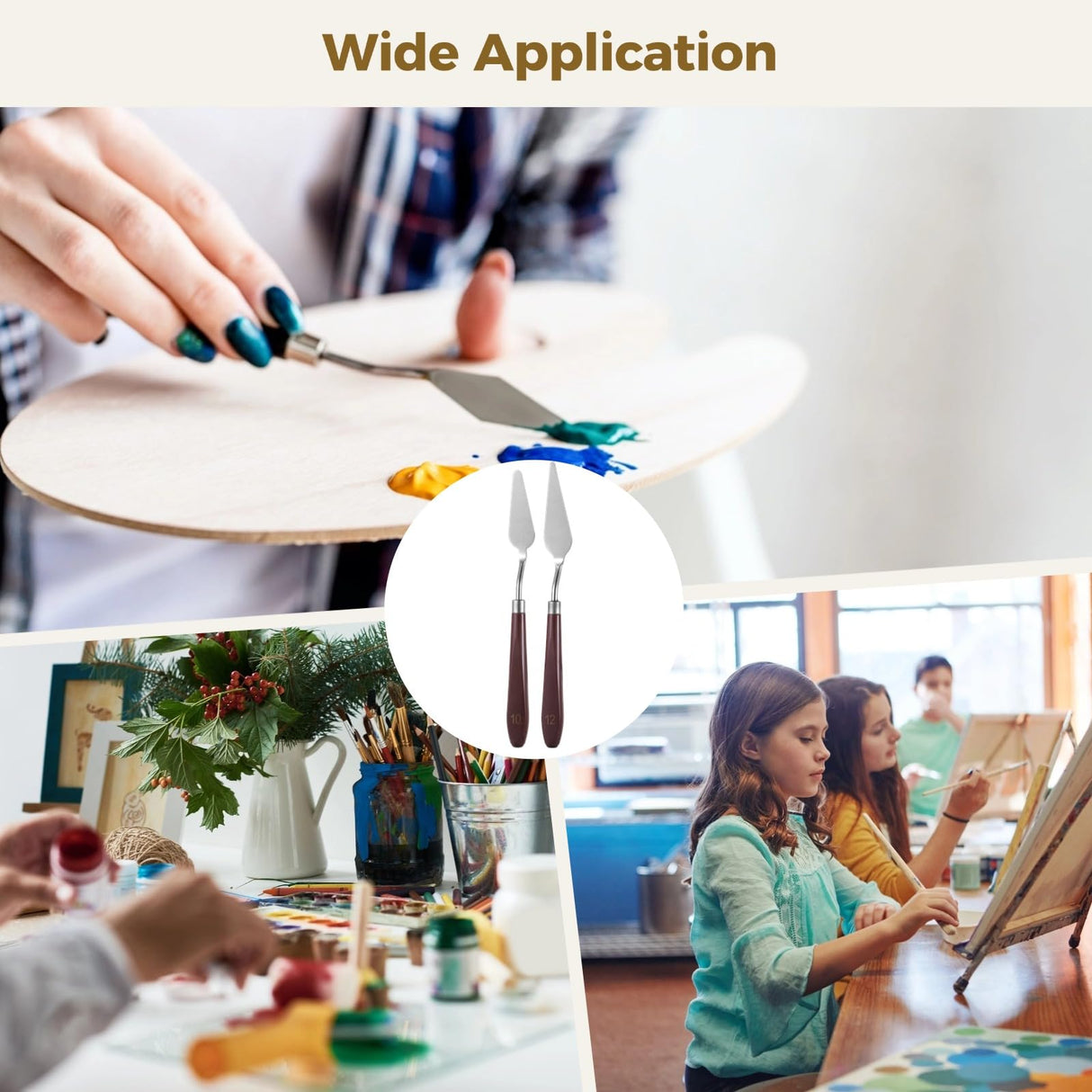 27 PCS Palette Knife Set, Palette Knives Spatula Set, Stainless Steel Palette Tool with Wooden Handle, Painting Spatulas for Color Mixing Texturing Homaisson