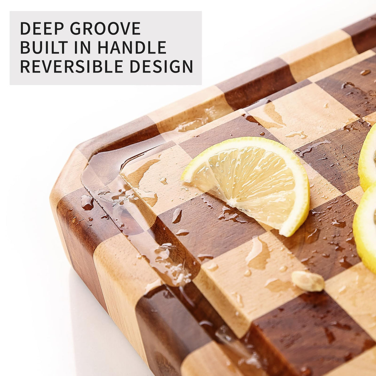 Acacia Wood Cutting Boards for Kitchen-Large Wooden Cutting Boards for Chopping Meat, Cheese, Fruits, and Vegetables Musifan