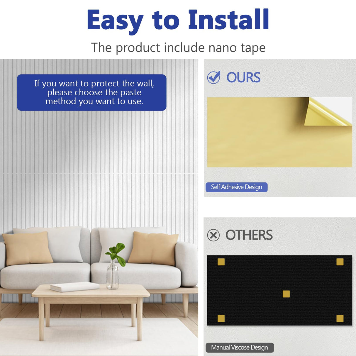 BUBOS 10 Pack Large Acoustic Panels,47.2" X 23.6" X 0.4" Acoustical Wall Panel,Self-Adhesive Sound Proof Foam Panels, Decorative Soundproof Wall Panels for Home Studio Office,White BUBOS