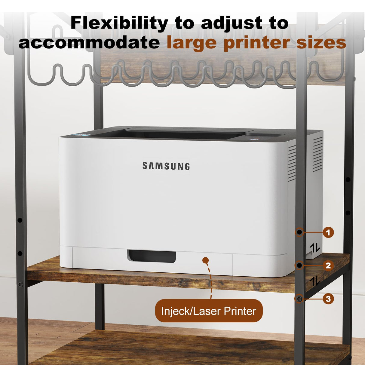EasyCom 19.7"x46.5" Heat Press Table with 18 Vinyl Roll Holders, Adjustable Height 3 Tier Heat Transfer Machine Stand with Wheels, Foldable Crafting Table for DIY Sublimation Transfer Machine EasyCom