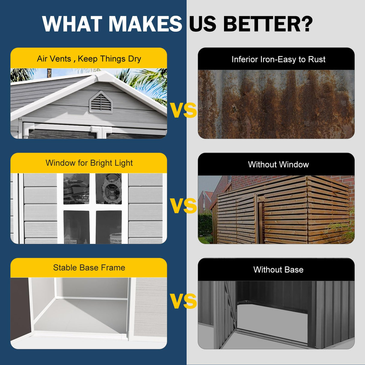 Outdoor Resin Storage Shed with Floor Window Lockable Door Included, 6x4 FT Plastic Sheds, Waterproof Outside Storage Sheds for Garden Backyard Patio Lawn Tools, Gray Restland