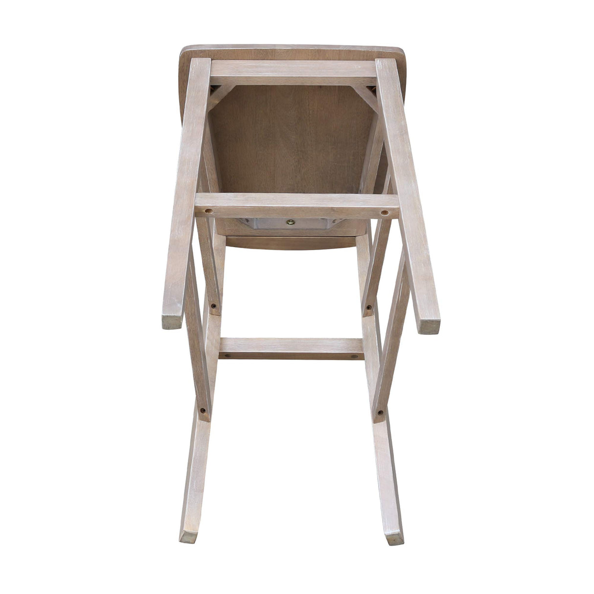 International Concepts San Remo Bar Height Stool, Washed Gray Taupe IC International Concepts
