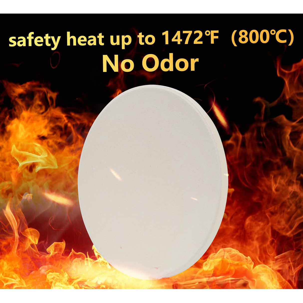 GGC 16 inch Pizza Stone for Ovens, Grill and BBQ to Cook Perfect Crispy Crust Pizza, Bread and Cookies at Home and Outdoor, Smooth Round Shape Pizza Stone Distributes Heat Evenly GGC