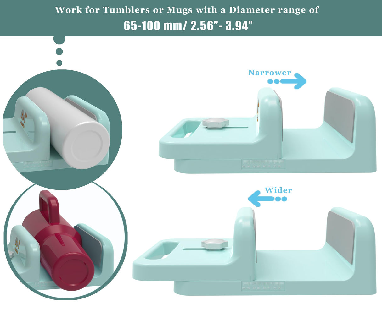 MiLefo Adjustable Tumbler Clamp, Cup Cradle for Crafting Tumblers, Sublimation Clamp Tool Suit for 20oz 30oz Cups, Tumbler Wrap Clamp for Stanley Tumblers, Tumbler Holder CUPTURNER