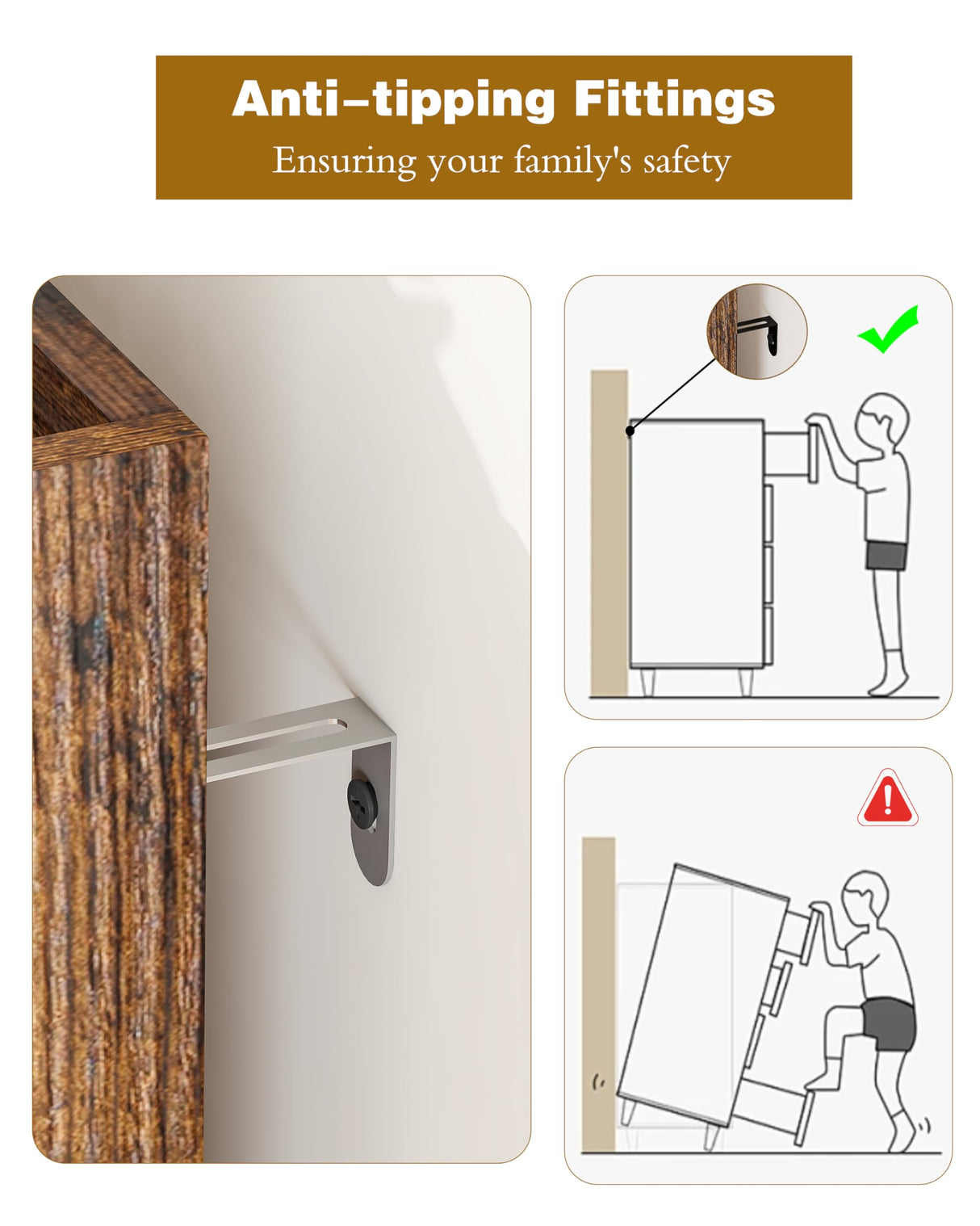 Piskyet Shoe Storage Cabinet with 2 Flip Drawers, Morden Fluted Narrow Shoes Rack Organizer Cabinet for Entryway with Anti-tilt Device,Hidden Handles,Rustic Brown Piskyet