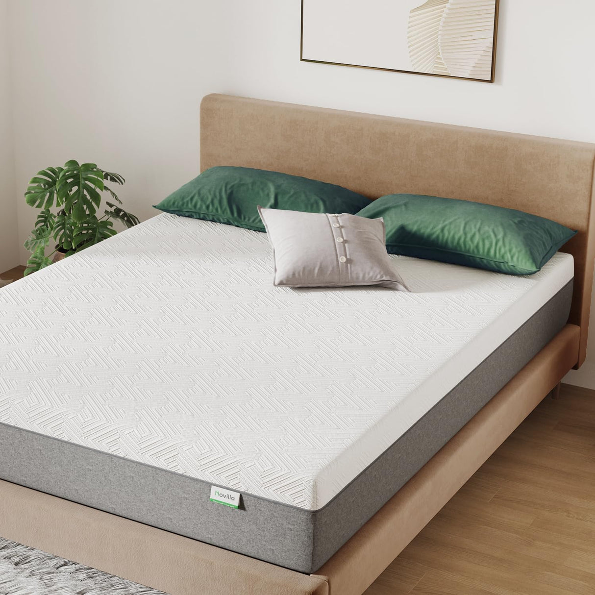 Novilla Twin Size Mattress, 12 Inch Gel Memory Foam Mattress for Cool Night & Pressure Relief, Medium Plush Feel with Motion Isolating, Bliss Novilla