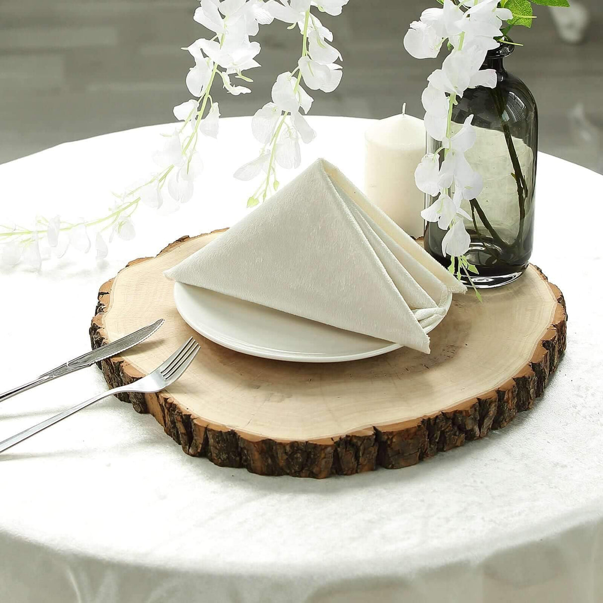 Efavormart 15"~18" | Rustic Natural Wood Slices Round Poplar Wooden Slab Table Centerpiece Efavormart.com